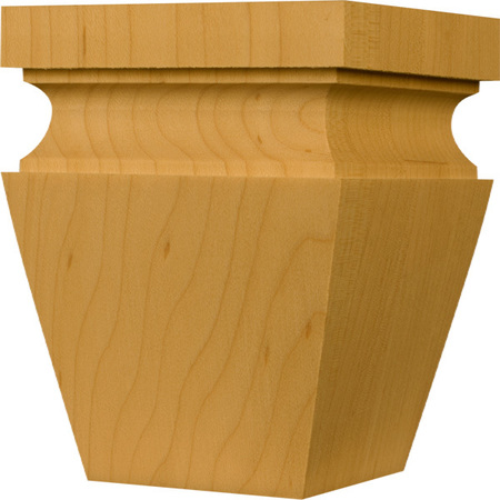 OSBORNE WOOD PRODUCTS 4 x 3 Hartford Square Tapered Foot in Alder 4084A